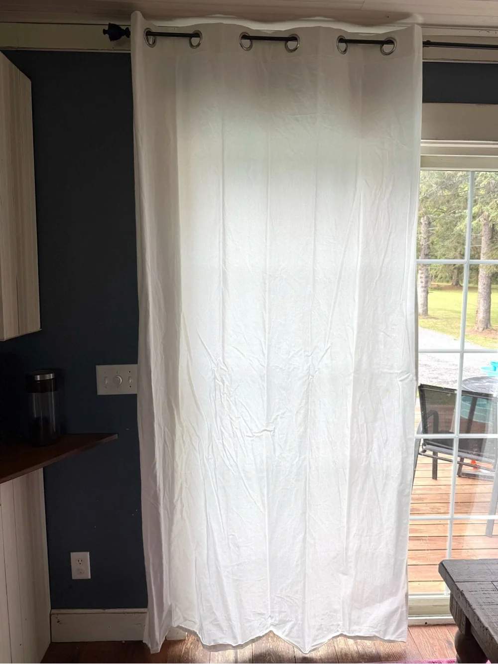 IKEA | Merete Room Darkening Curtains Pair White 57x98” Grommet Floor Length GUC